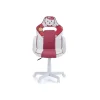 Sillon giratorio Xtr Junior Mina regulable en altura en símil piel blanco/rosa, 98-108 cm(alto)60 cm(ancho)60 cm(largo)
