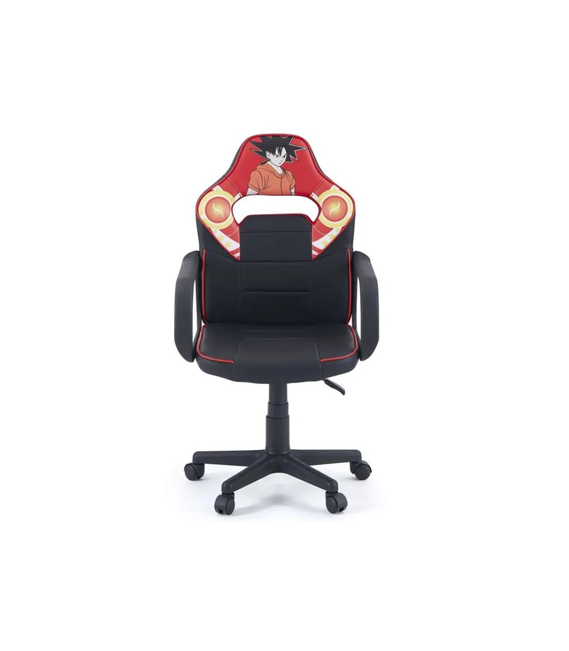 Sillon giratorio Xtr Junior Taku regulable en altura en símil piel negro/rojo, 98-108 cm(alto)60 cm(ancho)60 cm(largo)