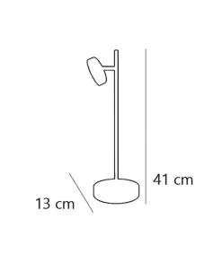 Sobremesa led modelo Cedro acabado cromado 41 cm(alto)13 cm(ancho)13 cm(largo).