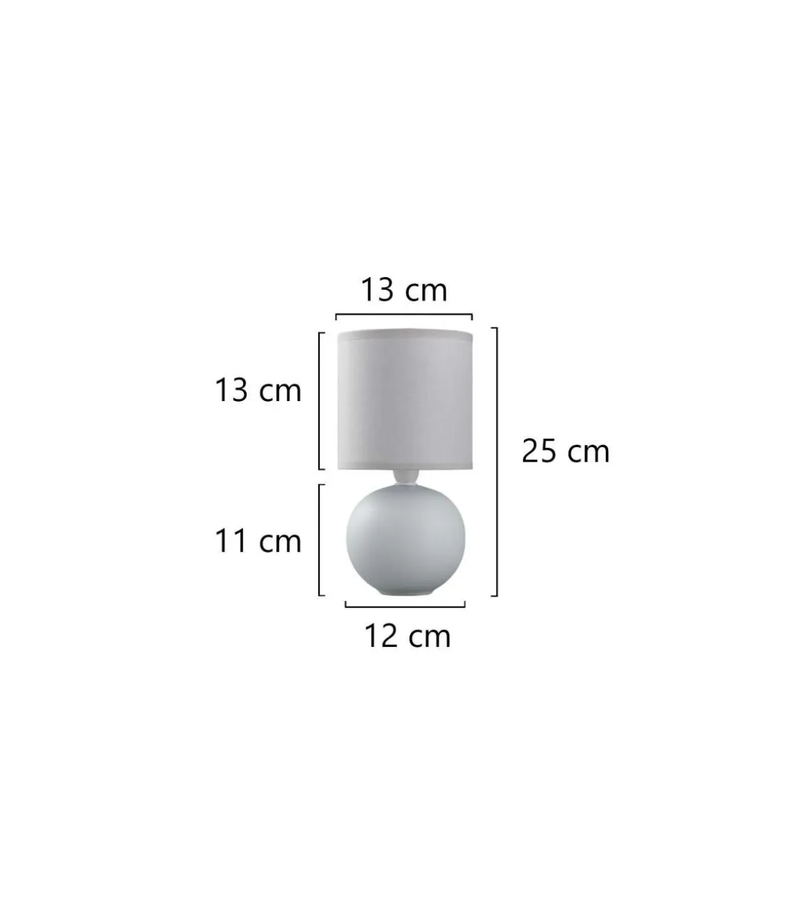 Sobremesa modelo Caicos acabado blanco, 25m(alto) 13(ancho) 13(fondo.