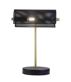 Sobremesa modelo Geranio en color negro y dorado 45 cm(alto)26 cm(ancho)24 cm(fondo)
