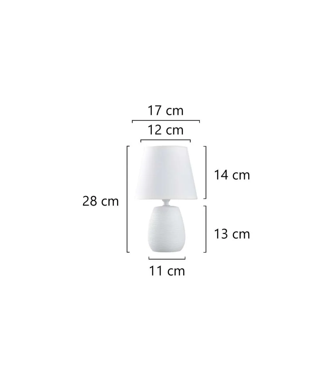 Sobremesa modelo Seneca acabado blanco, 28m(alto) 17(ancho) 17(fondo.