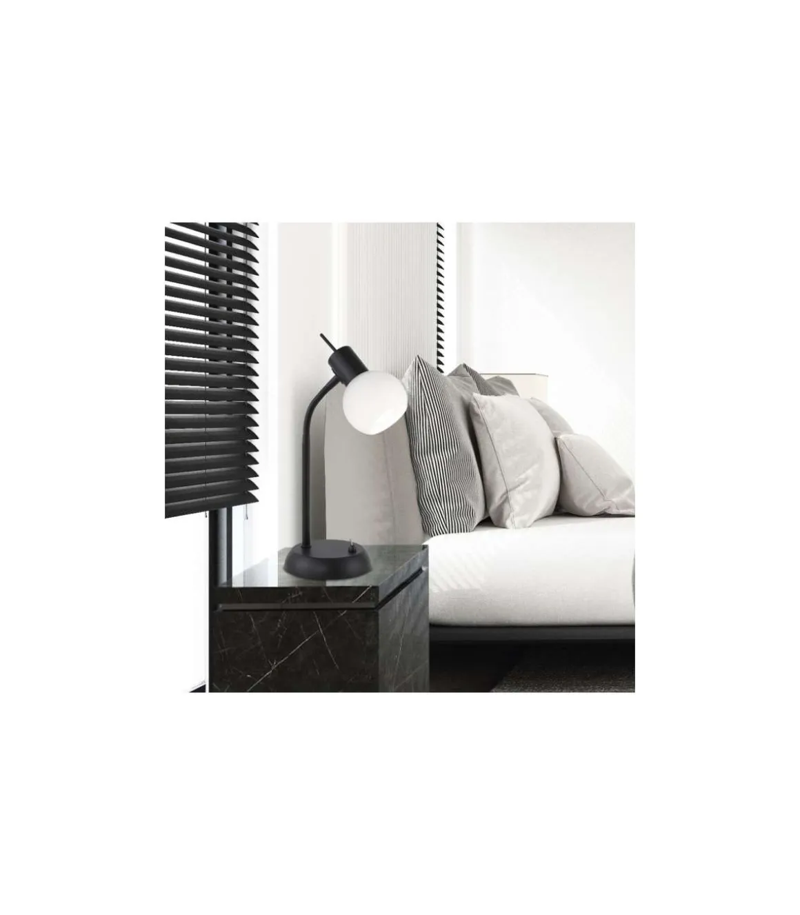 Sobremesa Vera negro mate, 34cm(alto)13cm(ancho)16 cm(largo)