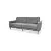 Sofá cama clic clac modelo Neo Nordic tapizado gris oscuro, 220cm(ancho) 90cm(altura) 98cm(fondo).