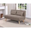Sofá cama Ensueño en tela marrón jaspeado. 130cm(ancho) 78cm(fondo) 82cm (alto)