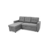 Sofá Chaiselongue cama Benidorm tapizado gris, 200cm(ancho) 150cm(fondo) 90cm(altura).