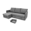 Sofá Chaiselongue cama Gandia tapizado gris, 204cm(ancho) 145cm(fondo) 90cm(altura).