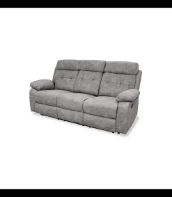 Sofá relax tres plazas Murcia tapizado cemento, 208cm(Ancho) 97cm (Fondo) 105cm(Alto)