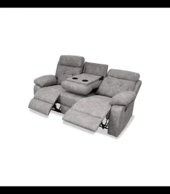 Sofá relax tres plazas Murcia tapizado cemento, 208cm(Ancho) 97cm (Fondo) 105cm(Alto)