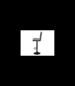 Taburete Spazio elevable a gas con asiento tapizado en tela gris. 44.5 cm(ancho ) 92-113 cm(altura) 48 cm(fondo)