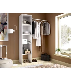 Vestidor Basico para dormitorio 3 baldas acabado blanco 185,5 cm(alto)137,5 cm(ancho)40,2 cm(fondo)