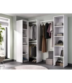 Vestidor de rincón Luz color Blanco 226cm (ancho) 79.4 cm (fondo) 185 cm (alto)