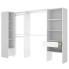 Vestidor de rincón Luz 3 color blanco, 248cm(ancho) 79.5cm(fondo) 187cm(alto).