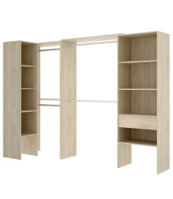 Vestidor de rincón Luz 3 color Natural 248cm (ancho) 79.4 cm (fondo) 187 cm (alto)