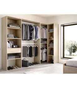 Vestidor de rincón Luz 3 color Natural 248cm (ancho) 79.4 cm (fondo) 187 cm (alto)