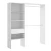 Vestidor Siles para dormitorio 3 baldas y 1 cajon en blanco 187 cm(alto)160 cm(ancho)40 cm(fondo).