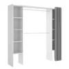 Vestidor Siles para dormitorio con cortina y baldas en blanco 205-203 cm(alto)180 cm(ancho)50 cm(fondo)