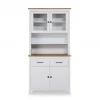 Vitrina 4 puertas 2 cajones Mariana acabado blanco 180 cm(alto) 90 cm(ancho) 40 cm(largo)