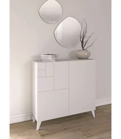 Zapatero modelo 512 acabado blanco, 90x90x27 (alto x ancho x fondo)