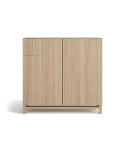 Zapatero 2 puertas modelo 513 acabado nogal oscuro, 90x90x27 (alto x ancho x fondo)